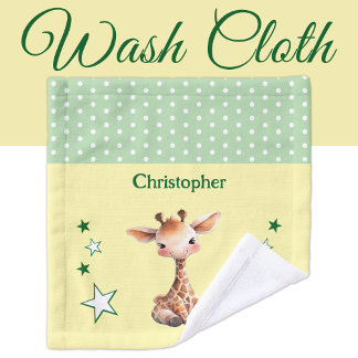 Cute girafe ajouter nom pois étoiles vert