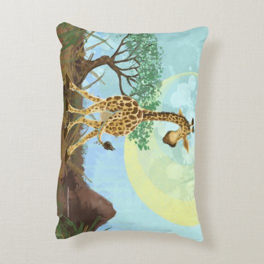 Cute Giraffe Accent Kussen (Achterkant (Verticaal))