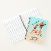 Cute Giraffe Aquarelle Maman & Baby Livre d'invité (Intérieur)