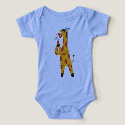 Cute Giraffe Artist Baby Infant Shower (Design Recto)