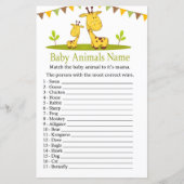 Cute giraffe Baby Animals Name Game (Voorkant)