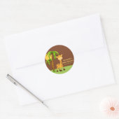 Cute Giraffe Baby shower Sticker (Envelop)