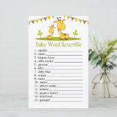 Cute giraffe Baby word scramble game (Staand voorkant)