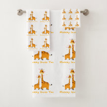 Cute Giraffe - Badkamer Handdoeken Set