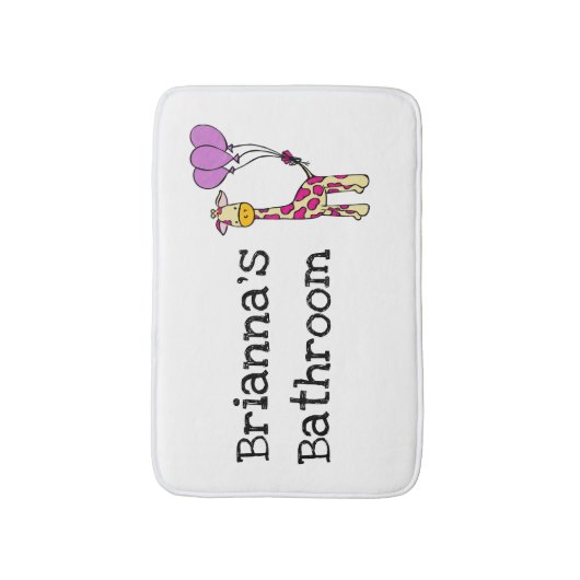 Cute Giraffe Badmat (Voorkant Verticaal)