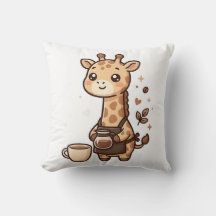 Cute Giraffe Barista Schort Werp Kussen