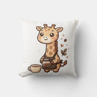 Cute Giraffe Barista Schort Werp Kussen