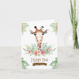 Cute Giraffe Bedankt Kaart