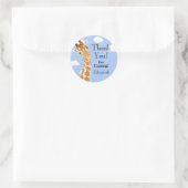 Cute Giraffe Bedankt Ronde Sticker (Tas)