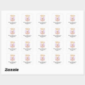 Cute giraffe bedankt Square Stickers (Vel)