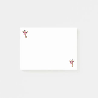 Cute Giraffe Blaast Roze Bubble Gum Zonnebril Post-it® Notes