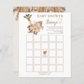 Cute Giraffe Boho Gedroogde Grassen Baby Shower Bi (Voorkant / Achterkant)