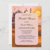 Cute Giraffe Bridal Shower Invitation Kaart (Achterkant)