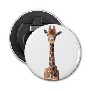 Cute giraffe button flesopener