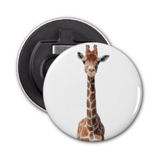 Cute giraffe button flesopener
