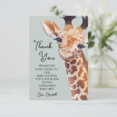 Cute Giraffe Carte de remerciements (Debout devant)