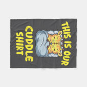 Cute Giraffe Couple This Is Our Cuddle Fleece Deken (Voorkant (Horizontaal))