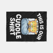 Cute Giraffe Couple This Is Our Cuddle Fleece Deken (Voorkant (Horizontaal))