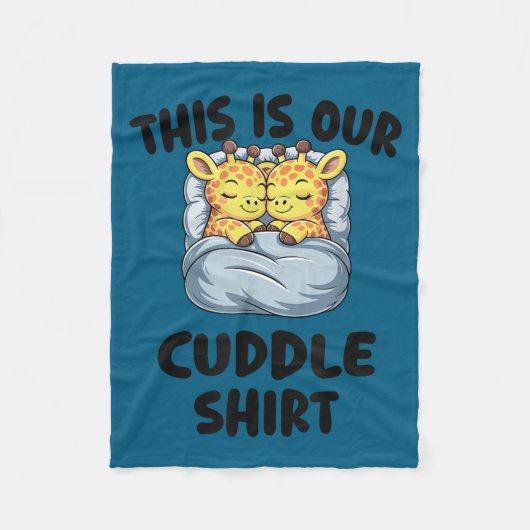 Cute Giraffe Couple This Is Our Cuddle  Fleece Deken (Voorkant)