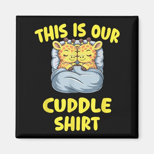 Cute Giraffe Couple This Is Our Cuddle  Magneet (Voorkant)