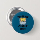Cute Giraffe Couple This Is Our Cuddle Ronde Button 5,7 Cm (Voorkant /achterkant)