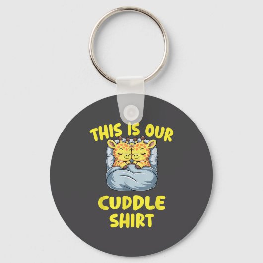 Cute Giraffe Couple This Is Our Cuddle  Sleutelhanger (Voorkant)