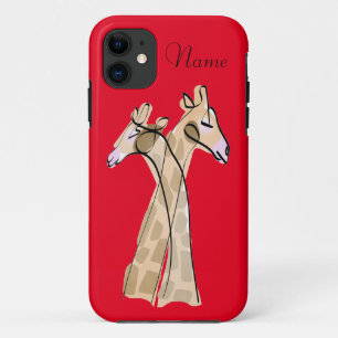 Cute Giraffe Couple Thunder_Cove iPhone 11 Hoesje
