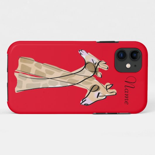 Cute Giraffe Couple Thunder_Cove Case-Mate iPhone Case (Achterkant (horizontaal))
