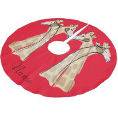 Cute Giraffe Couple Thunder_Cove Kerstboom Rok (Gekanteld)