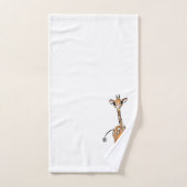 Cute Giraffe drawing, safari animals (Serviette à main)
