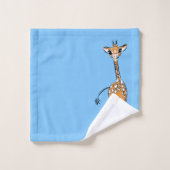 Cute Giraffe drawing, safari animals (Gant de toilette)