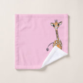 Cute Giraffe drawing, safari animals (Gant de toilette)