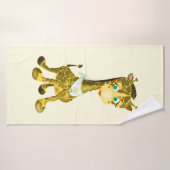 Cute Giraffe Drôle serviette de bain (Serviette de bain)