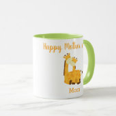 Cute Giraffe en Calf Moederdag Mok (Voorkant rechts)