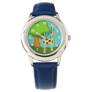 Cute Giraffe en Tree Art Watch Horloge