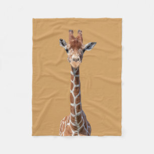 Cute giraffe face fleece deken