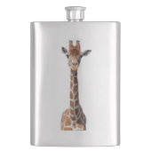 Cute giraffe face heupfles (Voorkant)