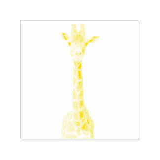 Cute giraffe face zelfinktende stempel