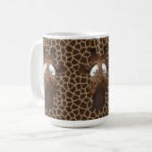 Cute Giraffe faceit Animal Fur Pattern Mok (Voorkant links)