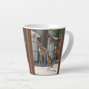 Cute Giraffe Familie Design Latte Mok