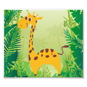 Cute Giraffe Foto Afdruk