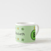 Cute giraffe green yellow with sterren child's espresso kop (Voorkant rechts)