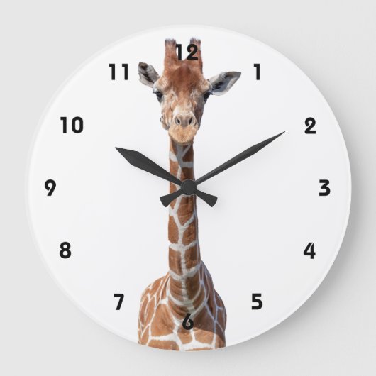 Cute giraffe grote klok (Voorkant)