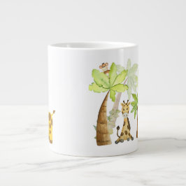 Cute Giraffe Illustration Extra Grote Beker