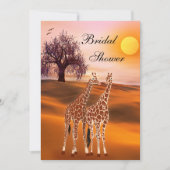 Cute Giraffe Invitation de la douche nuptiale (Devant)