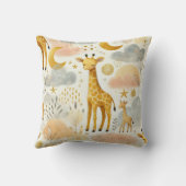 Cute Giraffe Jaune Chaleureuse Baby Coussin (Verso)