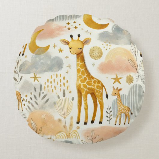 Cute Giraffe Jaune Chaleureuse Baby Coussin (Devant)