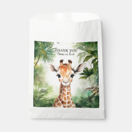 Cute Giraffe Jungle Baby Shower Party Beautiful Bedankzakje