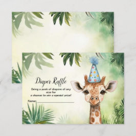 Cute Giraffe Jungle Baby Shower Party Beautiful Informatiekaartje