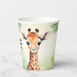 Cute Giraffe Jungle Baby Shower Party Beautiful Papieren Bekers